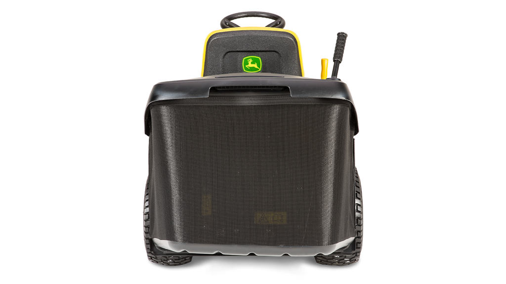 John Deere X117R mit Heckfangkorb