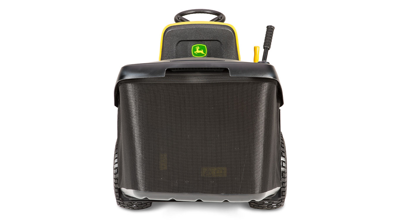 John Deere X117R mit Heckfangkorb
