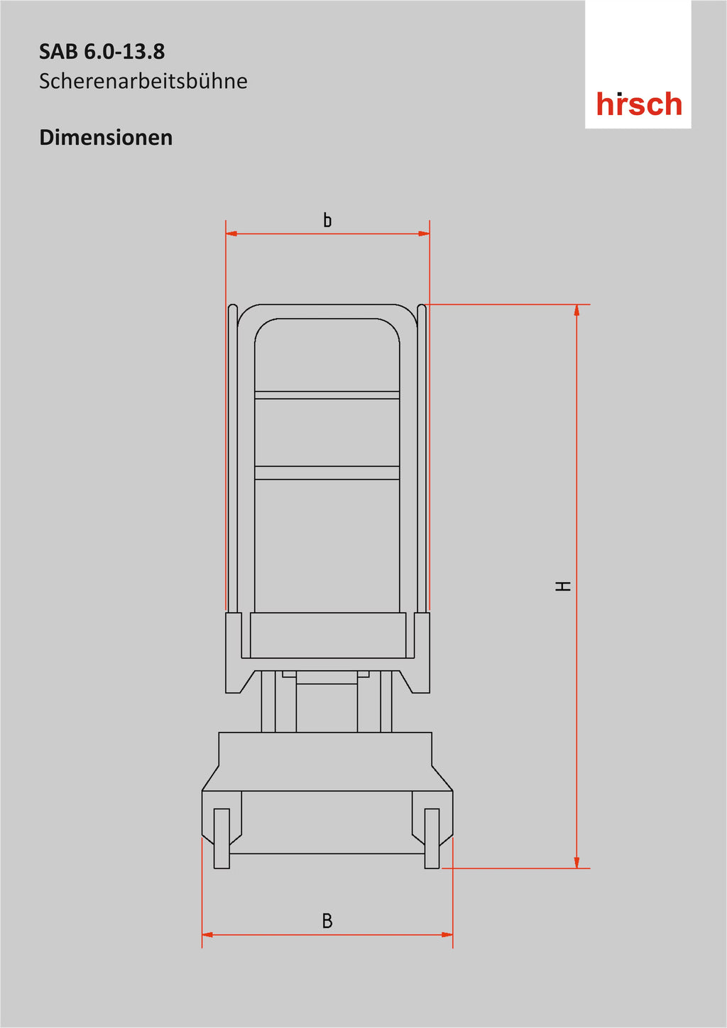LÖWE Mobile Scissor Lift Platform – 6–14 m – Semi-Electric – Profi SAB Series